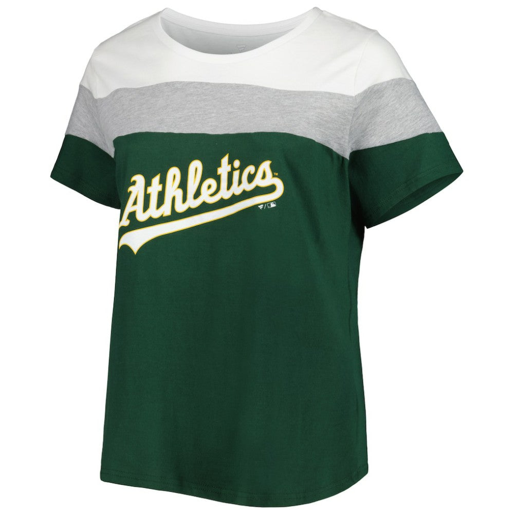 MLB Athletics Women's Plus Size Colorblock T-Shirt