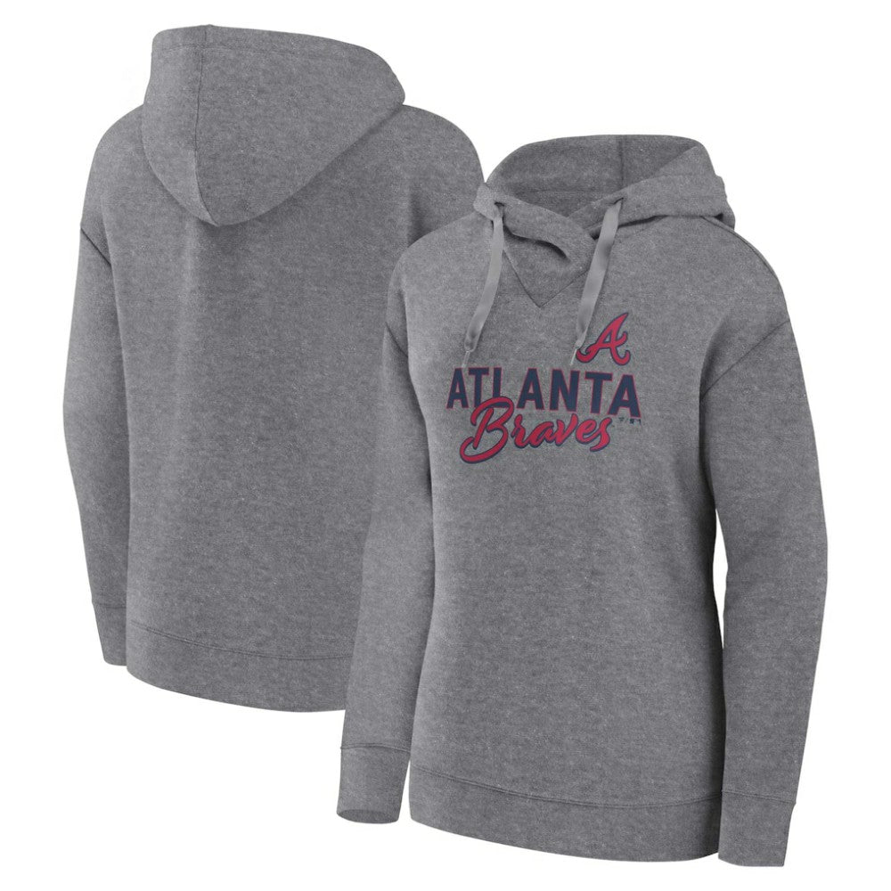 MLB Profile Atlanta Braves Women's Plus Size Pullover Hoodie