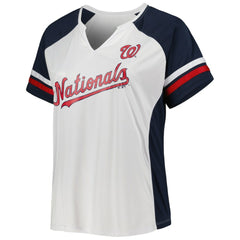MLB Washington Nationals Women's Plus Size Notch Neck T-Shirt