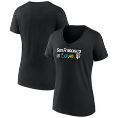 MLB San Francisco Giants Profile Women's Plus Size Pride V-Neck T-Shirt