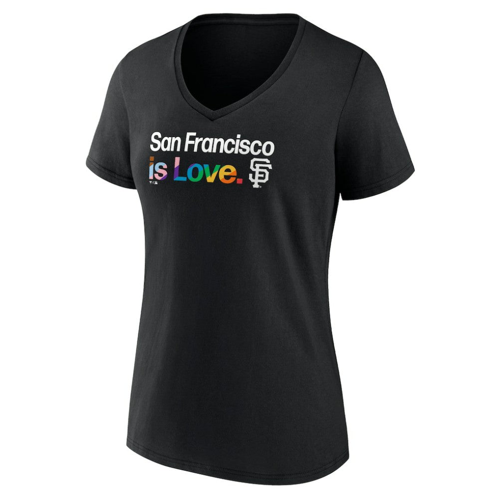 MLB San Francisco Giants Profile Women's Plus Size Pride V-Neck T-Shirt