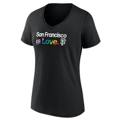 MLB San Francisco Giants Profile Women's Plus Size Pride V-Neck T-Shirt