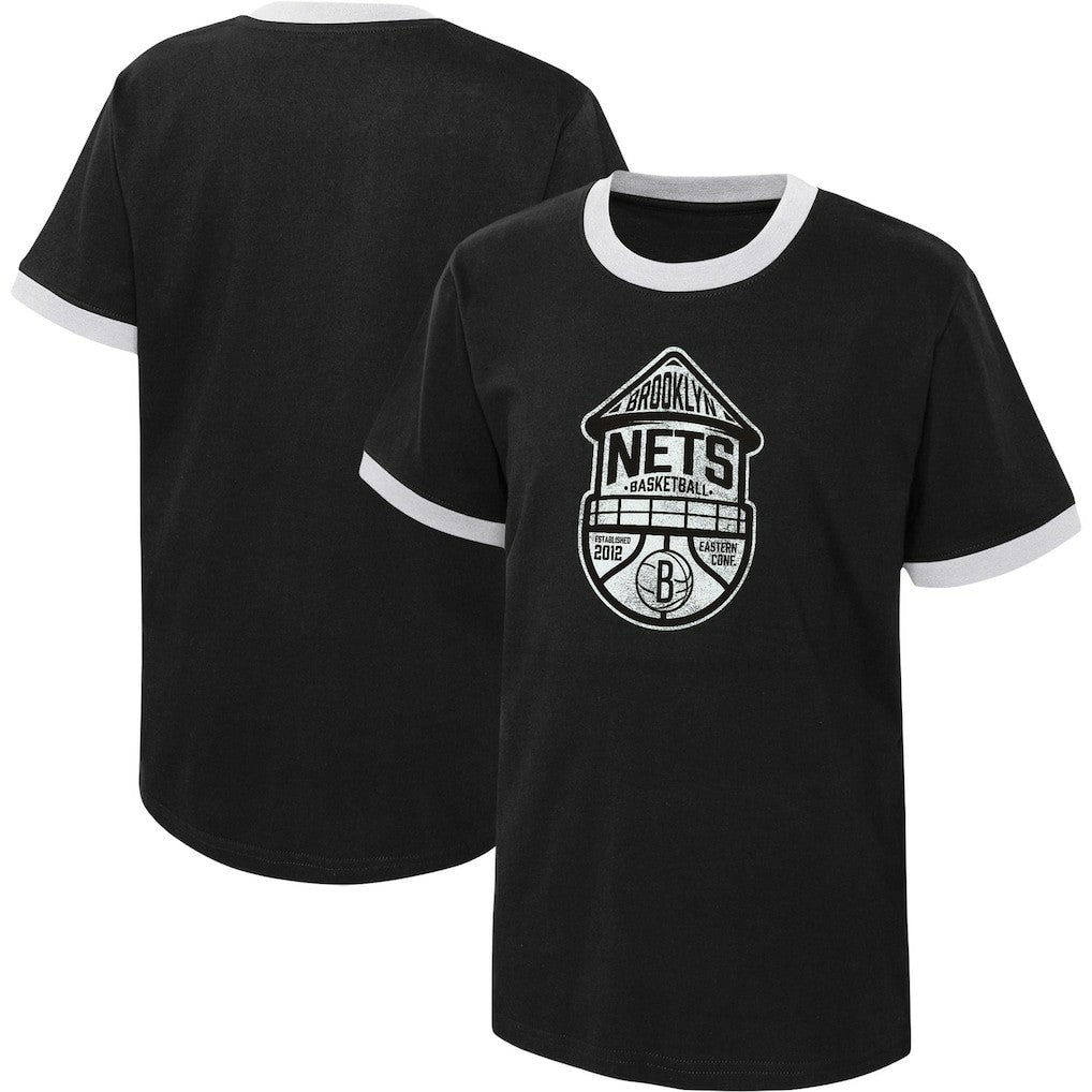 NBA Brooklyn Nets Youth Hoop City Hometown Ringer T-Shirt