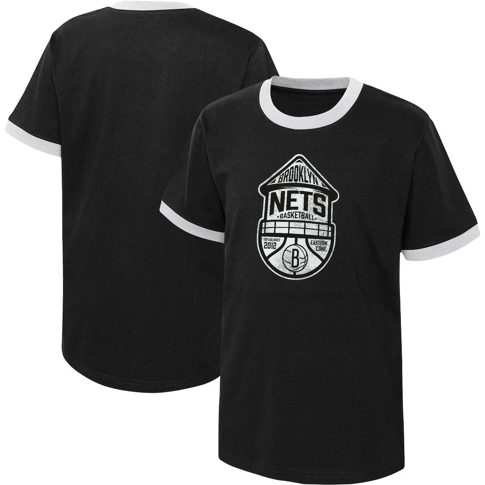 NBA Brooklyn Nets Youth Hoop City Hometown Ringer T-Shirt
