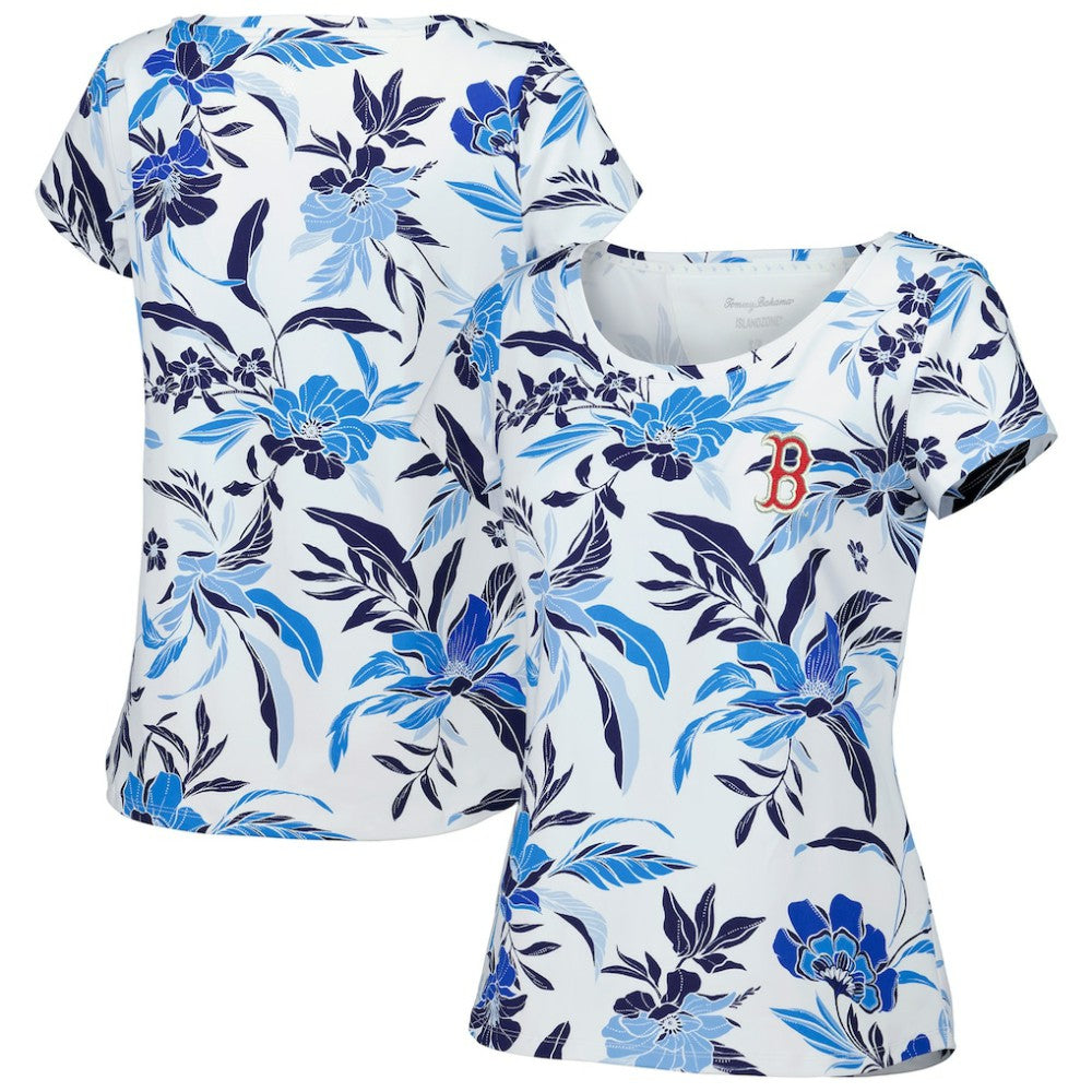 MLB Boston Red Sox Tommy Bahama Women's Aubrey Romantic Blooms IslandZone T-Shirt