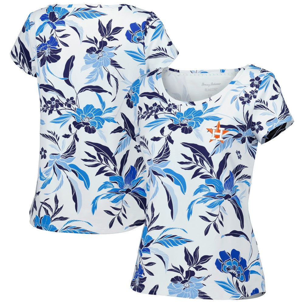 MLB Houston Astros Tommy Bahama Women's Aubrey Romantic Blooms IslandZone T-Shirt