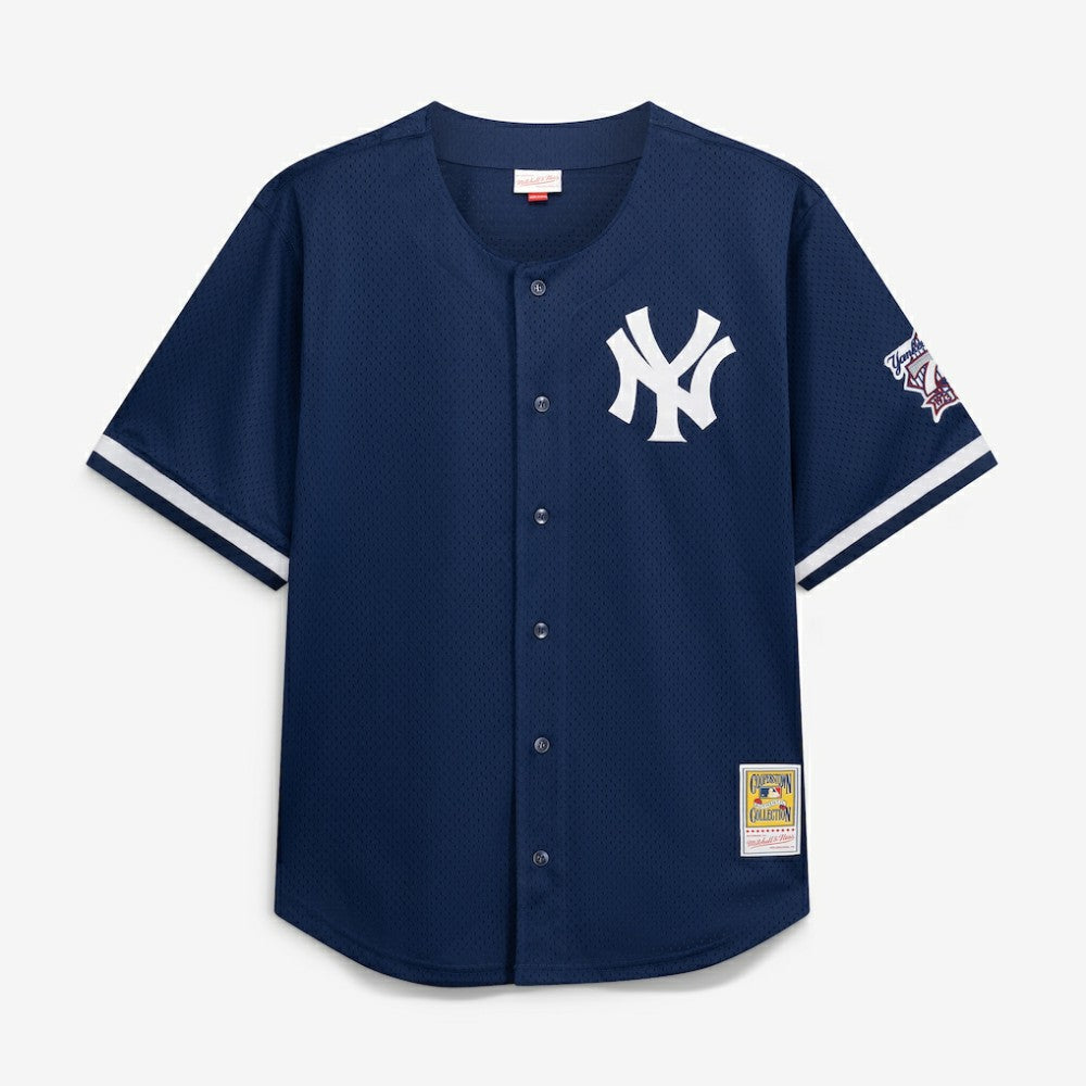 MLB Derek Jeter New York Yankees Mitchell & Ness Cooperstown Collection Mesh Batting Practice Button-Up Jersey