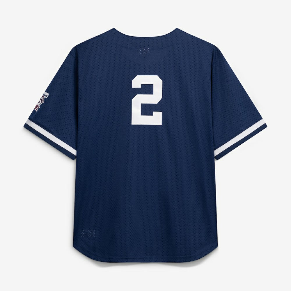 MLB Derek Jeter New York Yankees Mitchell & Ness Cooperstown Collection Mesh Batting Practice Button-Up Jersey