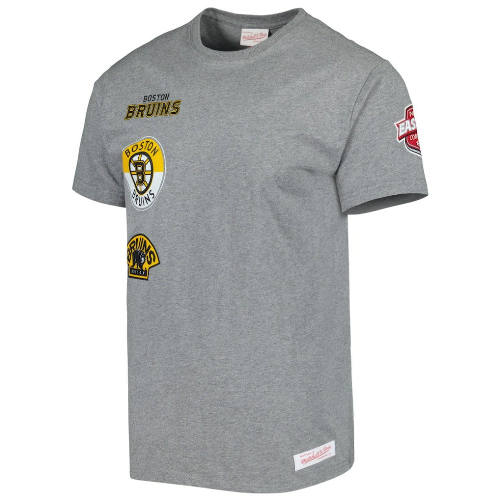 NHL Heather Gray Boston Bruins Mitchell & Ness City Collection T-Shirt