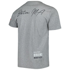NHL Heather Gray Boston Bruins Mitchell & Ness City Collection T-Shirt
