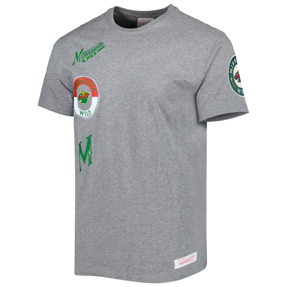 NHL Heather Gray Minnesota Wild Mitchell & Ness City Collection T-Shirt