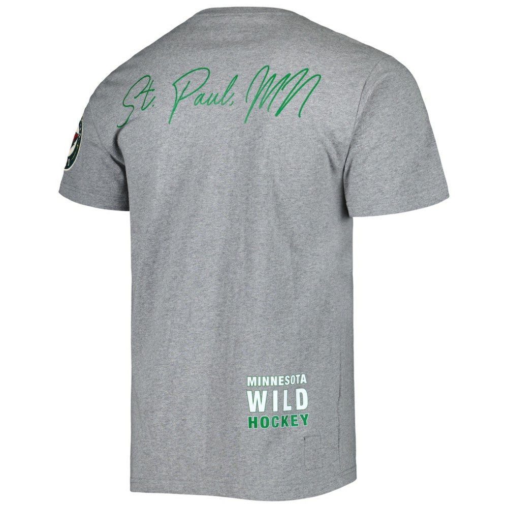 NHL Heather Gray Minnesota Wild Mitchell & Ness City Collection T-Shirt