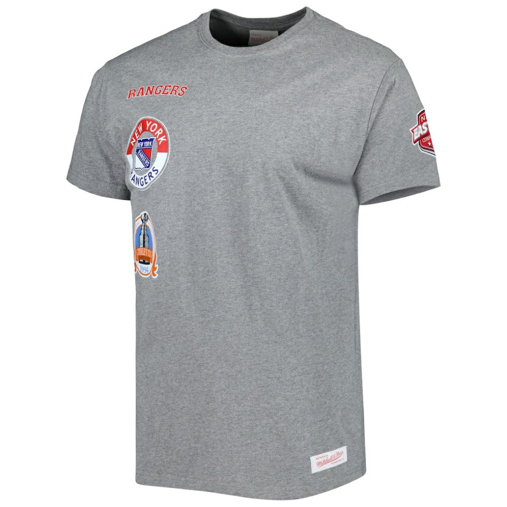 NHL Heather Gray New York Rangers Mitchell & Ness City Collection T-Shirt