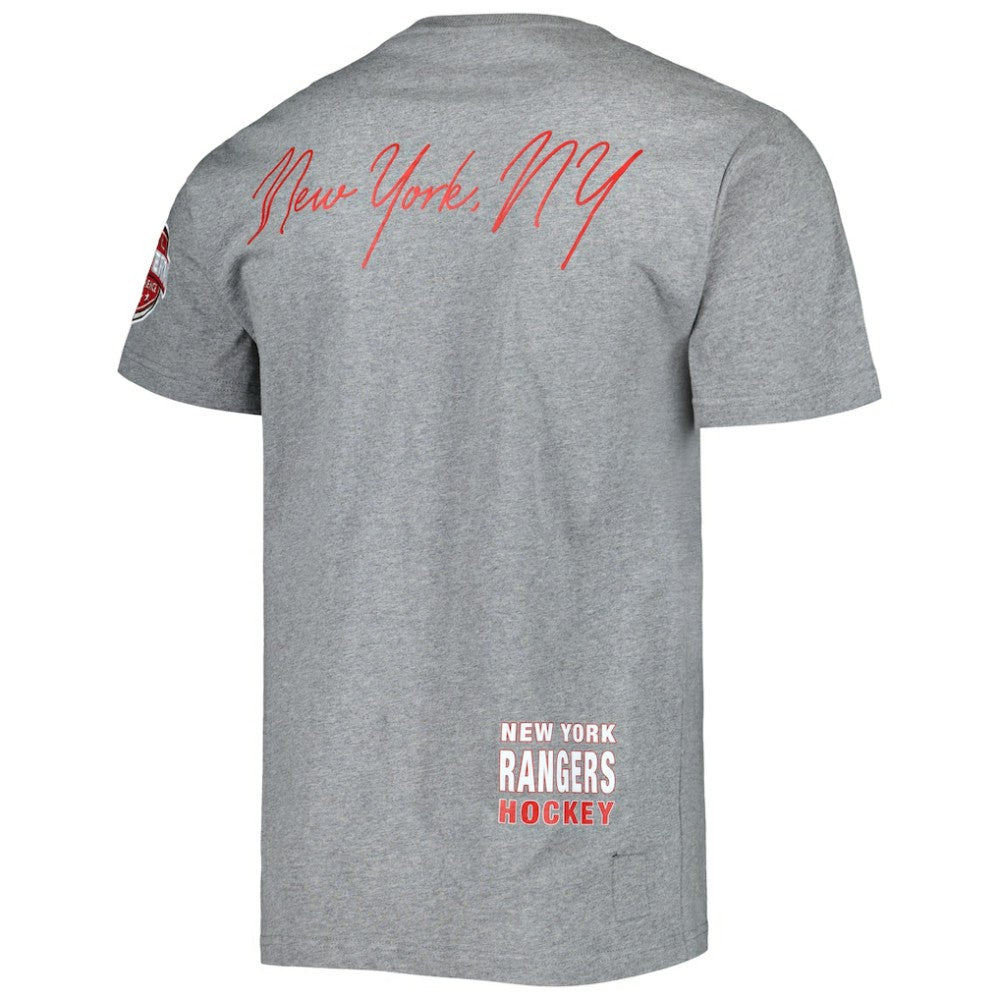 NHL Heather Gray New York Rangers Mitchell & Ness City Collection T-Shirt