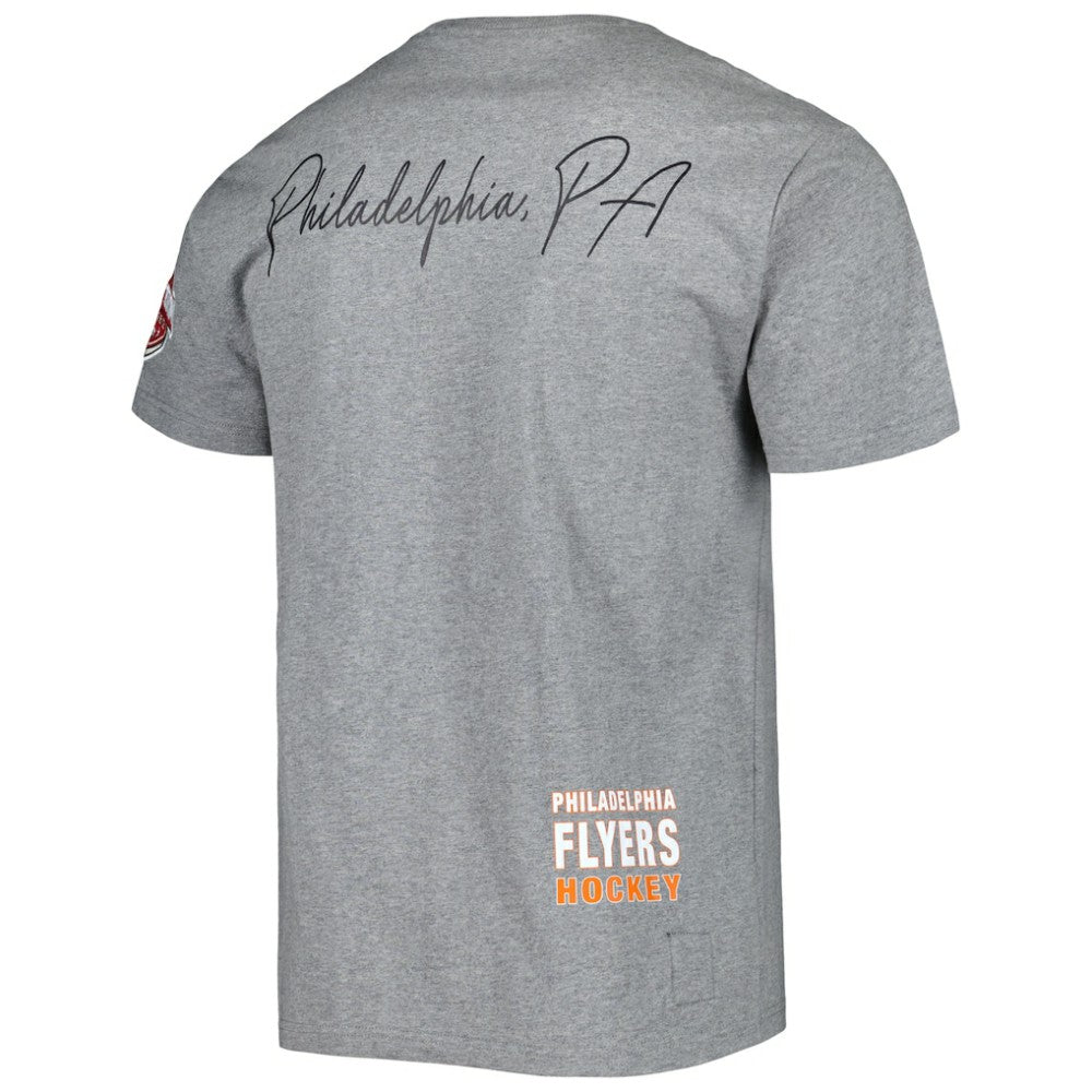 NHL Heather Gray Philadelphia Flyers Mitchell & Ness City Collection T-Shirt