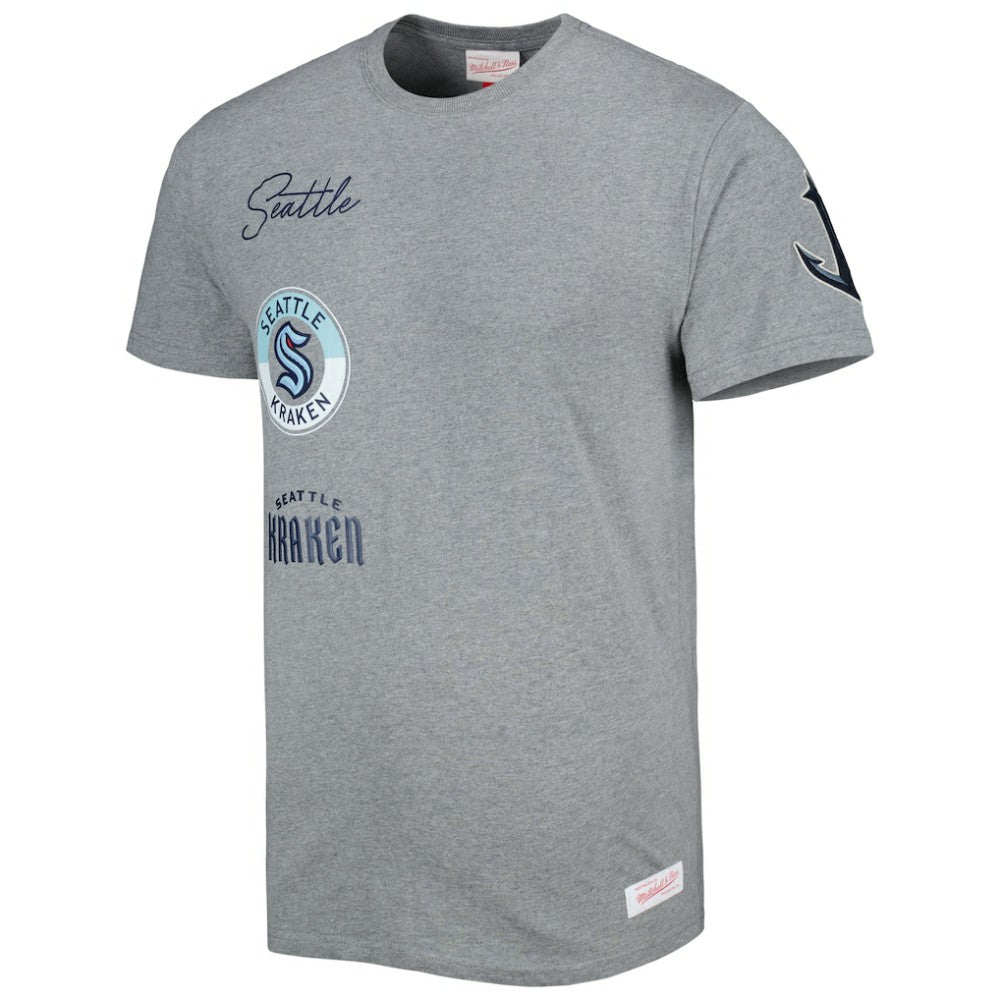 NHL Heather Gray Seattle Kraken Mitchell & Ness City Collection T-Shirt