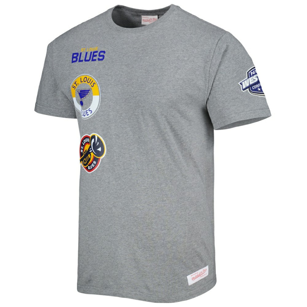 NHL Heather Gray St. Louis Blues Mitchell & Ness City Collection T-Shirt