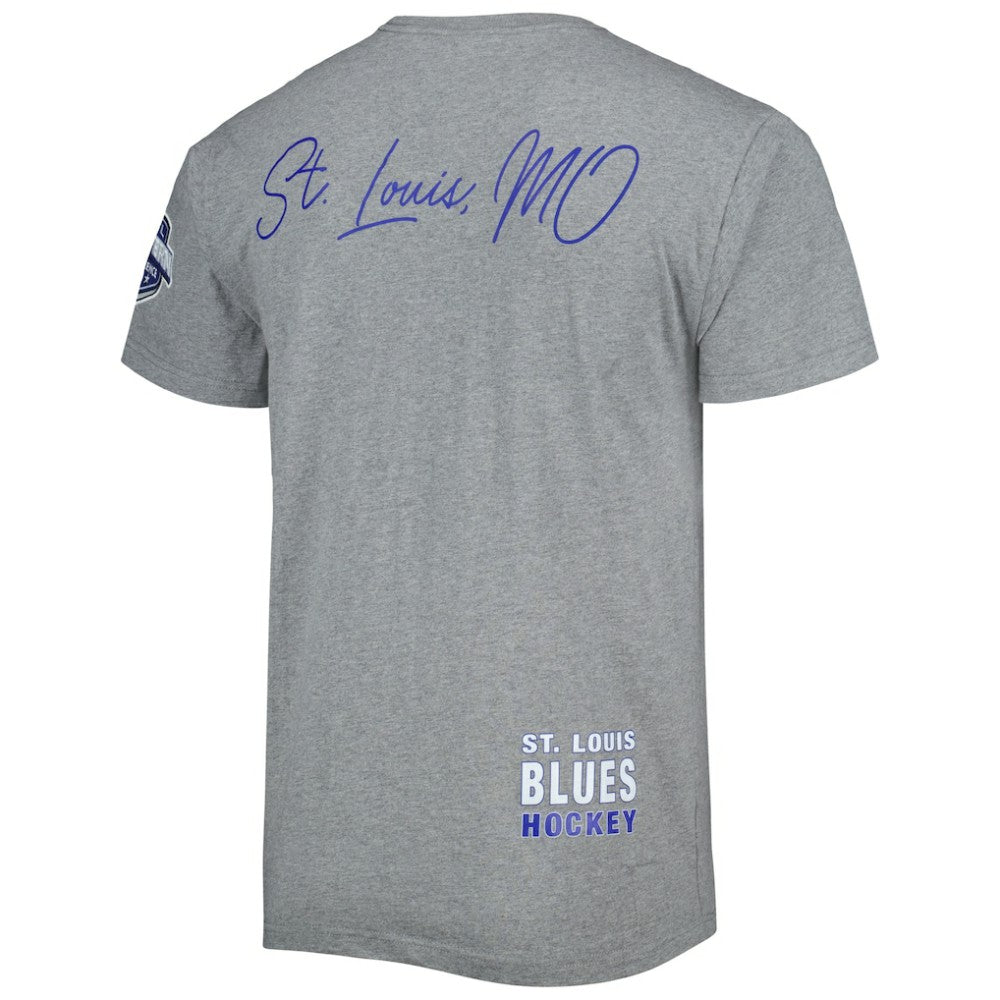 NHL Heather Gray St. Louis Blues Mitchell & Ness City Collection T-Shirt