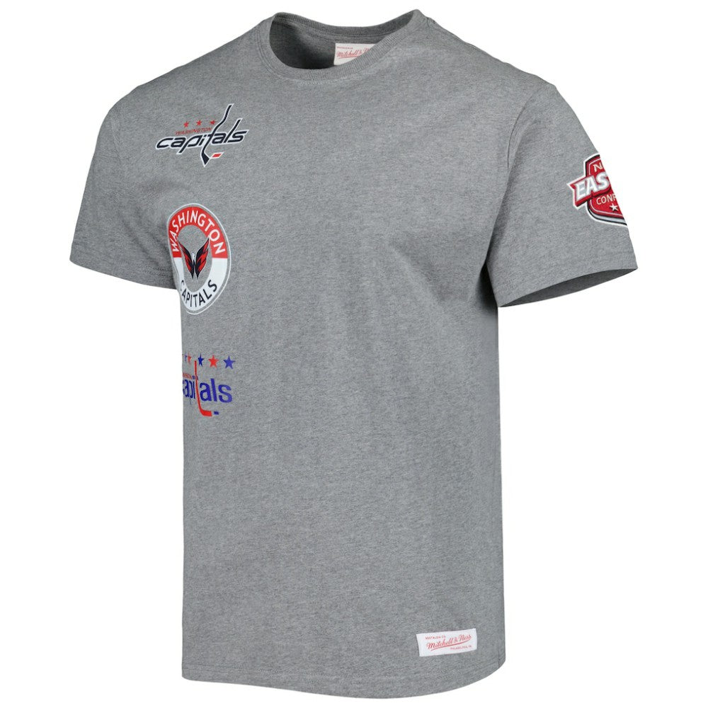 NHL Heather Gray Washington Capitals Mitchell & Ness City Collection T-Shirt