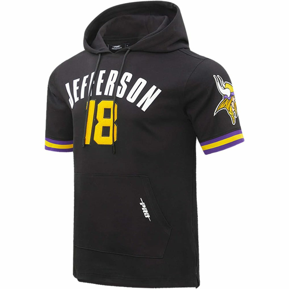 Justin Jefferson  Pro Standard Player Name & Number Hoodie T-Shirt - Minnesota Vikings