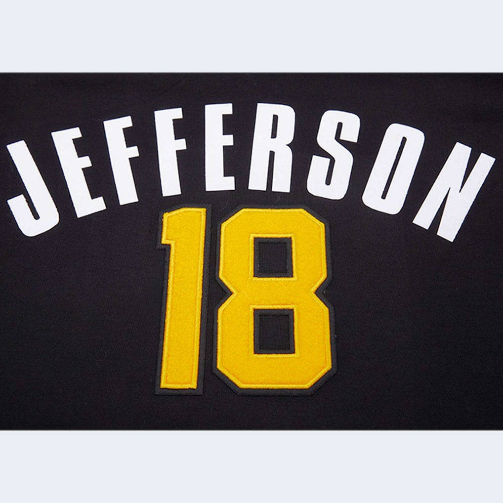 Justin Jefferson  Pro Standard Player Name & Number Hoodie T-Shirt - Minnesota Vikings