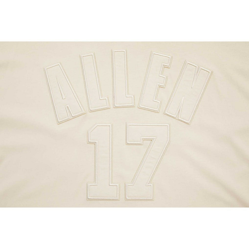 Josh Allen  Player Name & Number Neutral Short Sleeve Pullover Hoodie - Buffalo Bills