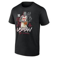 NBA Usman Garuba Houston Rockets Player Name & Number Competitor T-Shirt