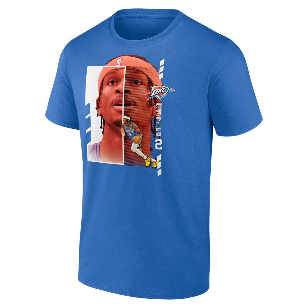 NBA Shai Gilgeous-Alexander Oklahoma City Thunder Player Name & Number Jump Pass T-shirt
