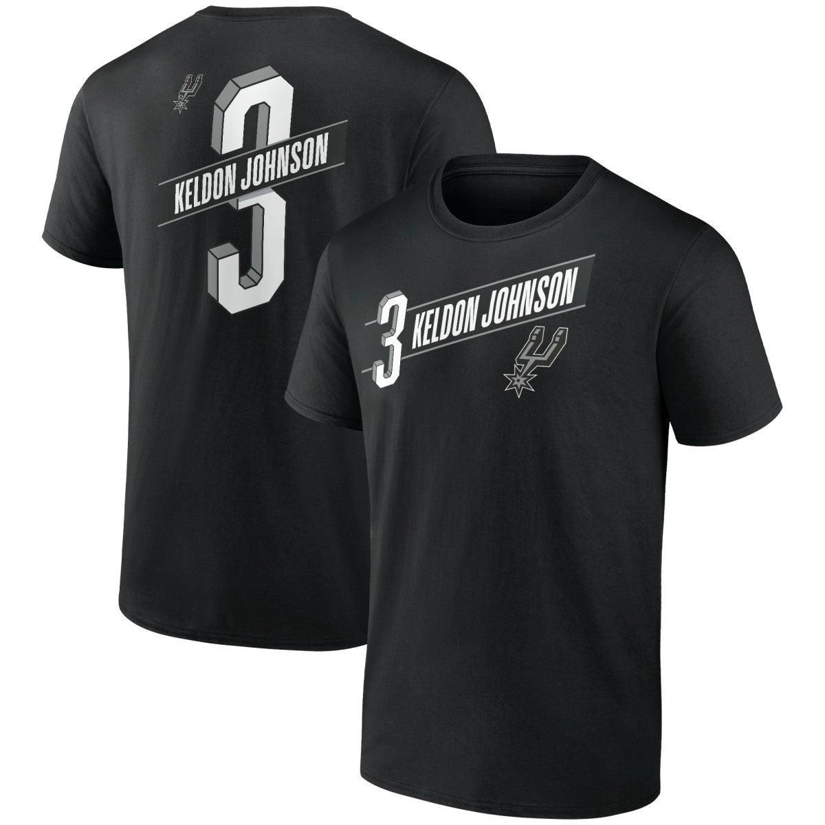 NBA Keldon Johnson San Antonio Spurs Full-Court Press Name & Number T-Shirt