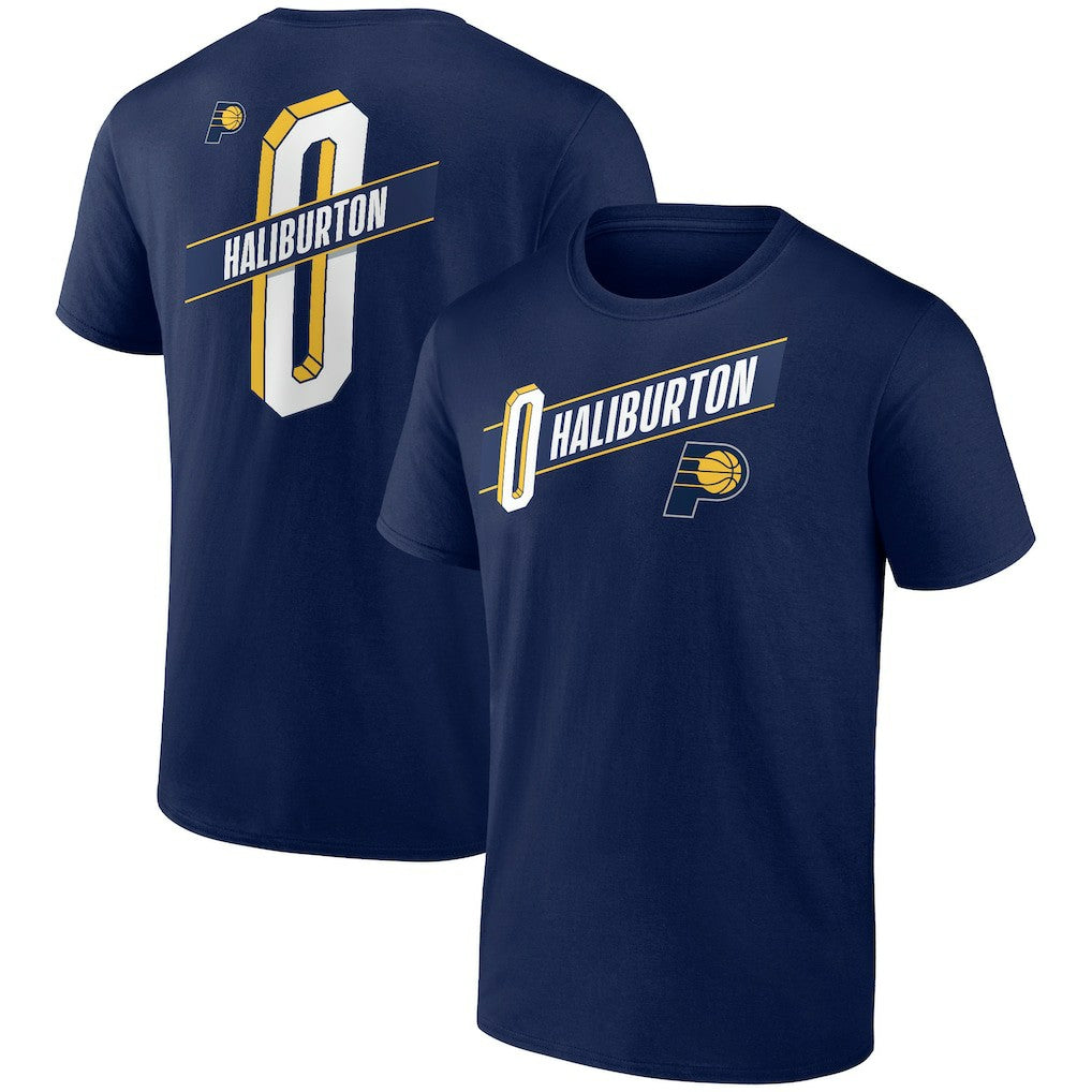 NBA Tyrese Haliburton Indiana Pacers Full-Court Press Name & Number T-Shirt