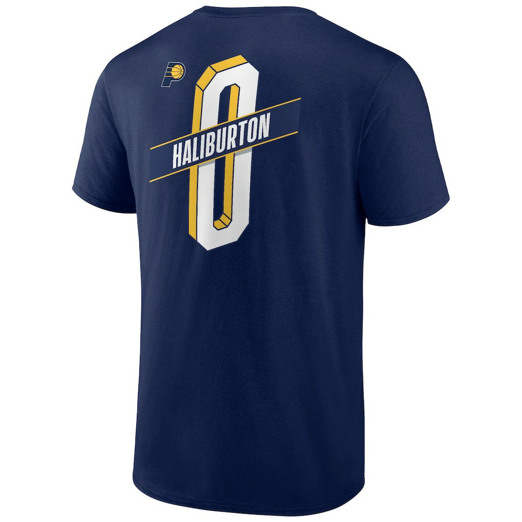NBA Tyrese Haliburton Indiana Pacers Full-Court Press Name & Number T-Shirt