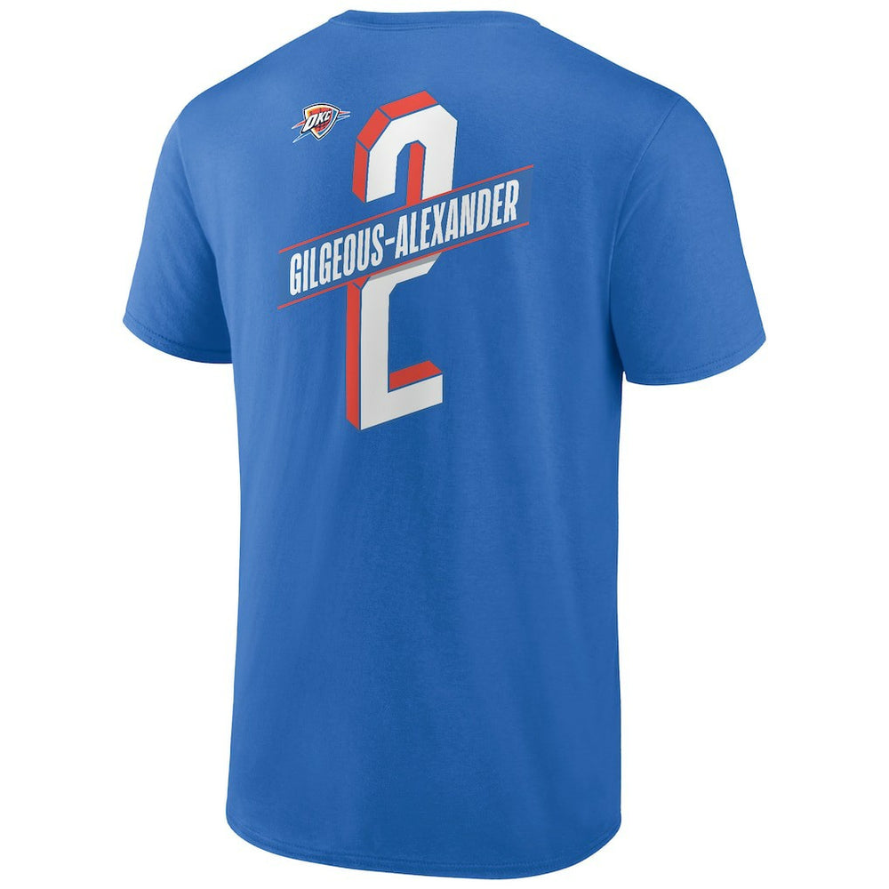 NBA Shai Gilgeous-Alexander Oklahoma City Thunder Full-Court Press Name & Number T-Shirt