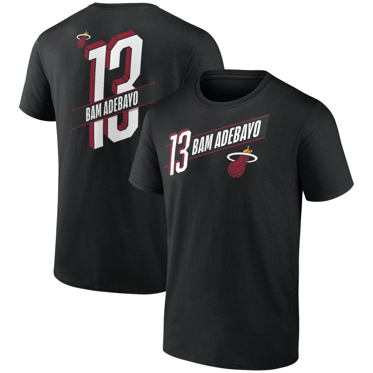 NBA Bam Adebayo Miami Heat Full-Court Press Name & Number T-Shirt