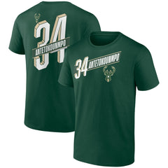 NBA Giannis Antetokounmpo Milwaukee Bucks Full-Court Press Name & Number T-Shirt