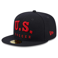 USMNT New Era Text 59FIFTY Fitted Hat - New Era Navy