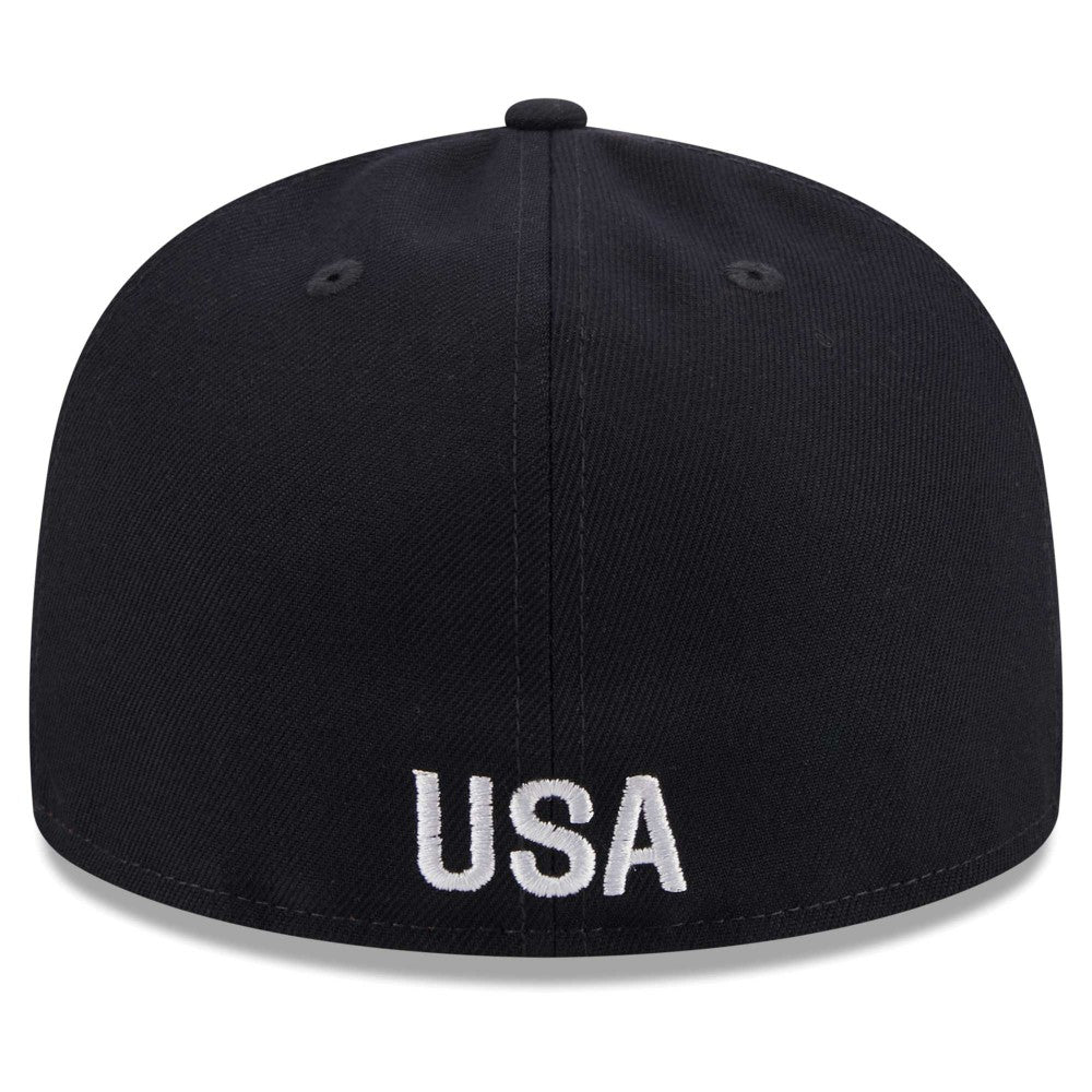 USMNT New Era Text 59FIFTY Fitted Hat - New Era Navy