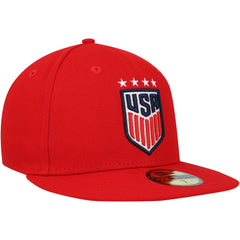USWNT New Era Team Basic 59FIFTY Fitted Hat - New Era Red