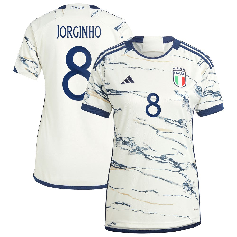 Jorginho Italy National Team Women's 2023 Away Replica Jersey - Adidas White