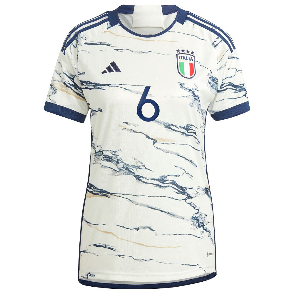 Marco Verratti Italy National Team Women's 2023 Away Replica Jersey - Adidas White