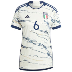 Marco Verratti Italy National Team Women's 2023 Away Replica Jersey - Adidas White