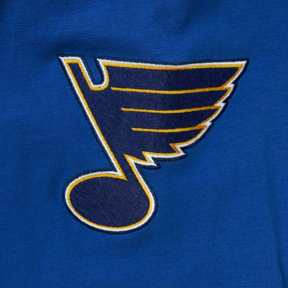 NHL Blue St. Louis Blues Mitchell & Ness Legendary Slub Hoodie Long Sleeve T-Shirt