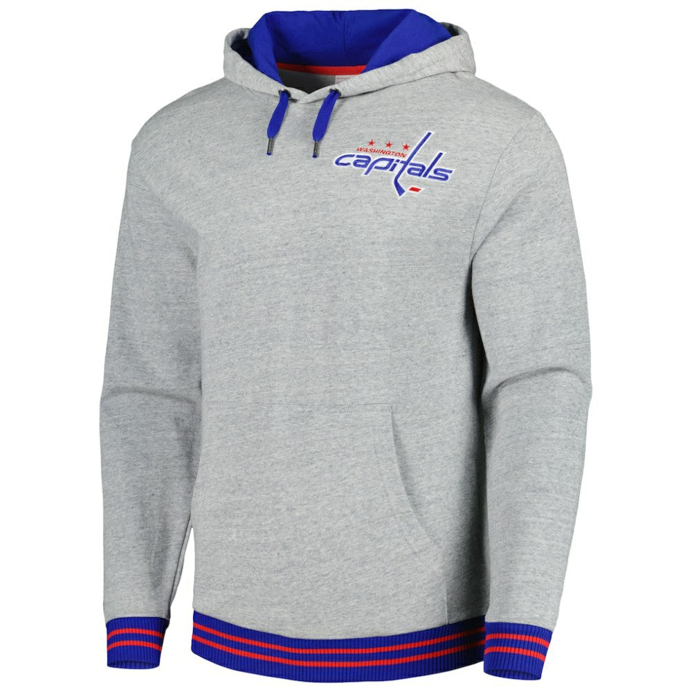 NHL Heather Gray Washington Capitals Mitchell & Ness Classic French Terry Pullover Hoodie