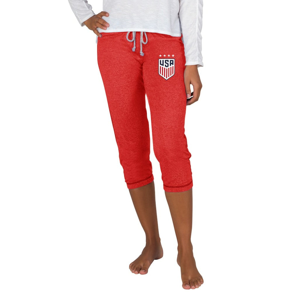 USWNT Concepts Sport Women's Quest Knit Capri Pants -  Red