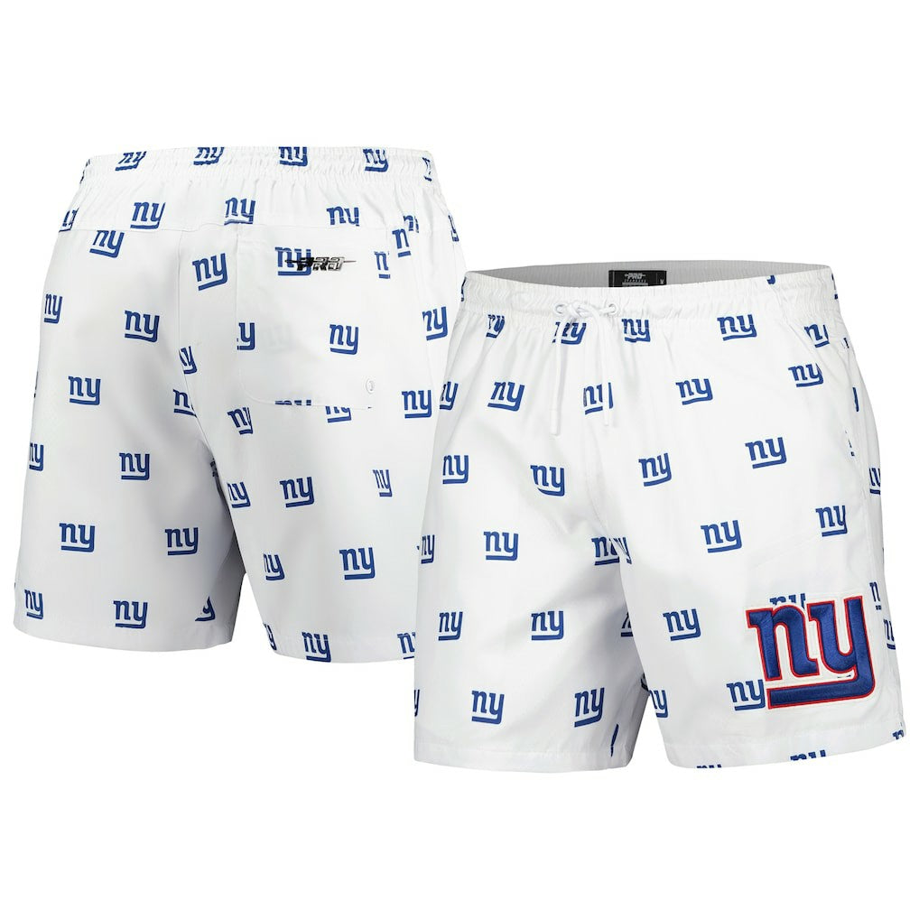 Pro Standard Allover Print Mini Logo Shorts - New York Giants