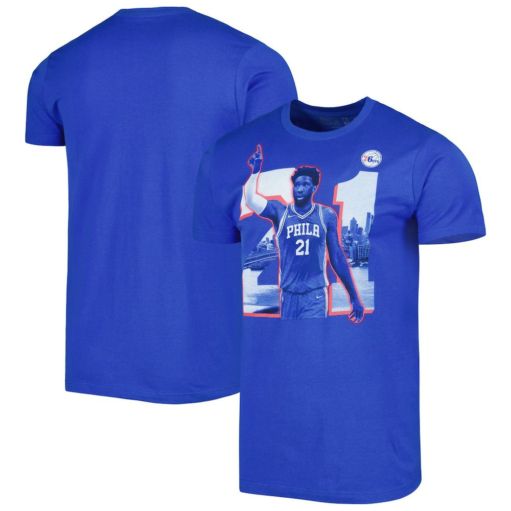 NBA Joel Embiid Philadelphia 76ers Stadium Essentials Unisex Player Skyline T-Shirt