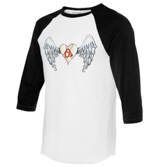 MLB Baltimore Orioles Tiny Turnip Women's Angel Wings 3/4-Sleeve Raglan T-Shirt