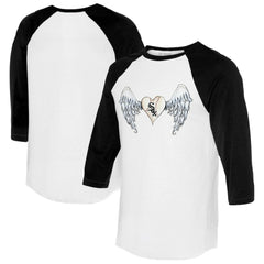 MLB Chicago White Sox Tiny Turnip Women's Angel Wings 3/4-Sleeve Raglan T-Shirt