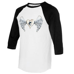 MLB Miami Marlins Tiny Turnip Women's Angel Wings 3/4-Sleeve Raglan T-Shirt