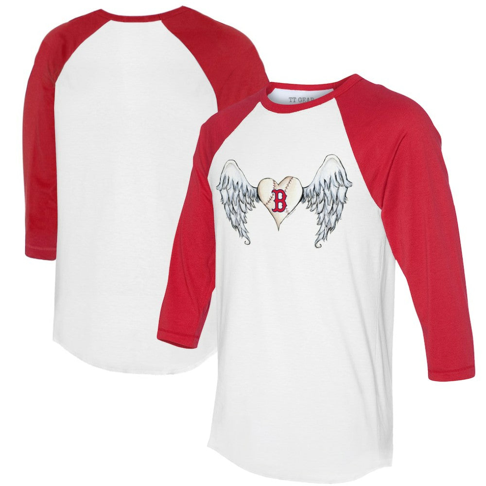 MLB Boston Red Sox Tiny Turnip Women's Angel Wings 3/4-Sleeve Raglan T-Shirt