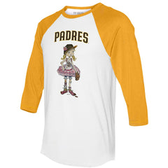 MLB San Diego Padres Tiny Turnip Women's Babes 3/4-Sleeve Raglan T-Shirt